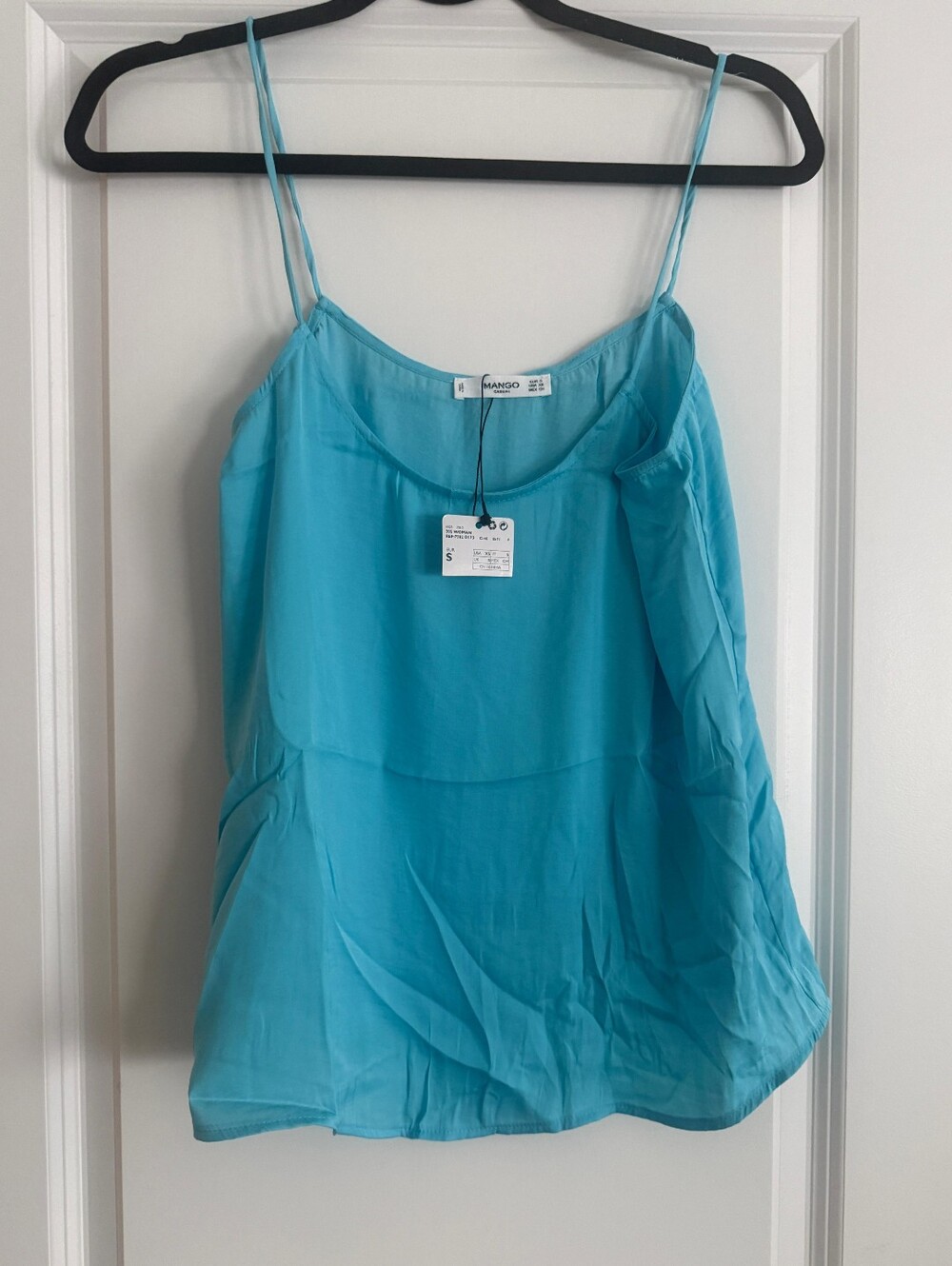 Mango Women's Turquoise Spaghetti-Strap Cami